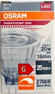 LED žiarovka MR11 3,2W 20W 184lm GU4 36st DIM Osram