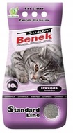 SUPER BENEK Bentonitové stelivo pre mačky Standard Line Lavender 10l, voňavé