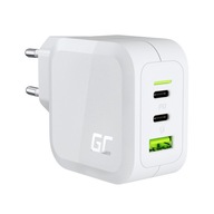 BIELA ​​NABÍJAČKA GAN 65W USB-C USB-A PRE TEL