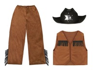 SHERIFF COWBOY OUTFIT VEST NOHAVICE 116-128 4e