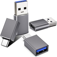 4PCS USB 3.2 OTG ADAPTÉR Adaptér USB C na USB sivý