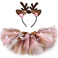 OUTFIT KOSTÝM SOBA JELEŇ JELEN BAMBI TUTU SUKŇA ROHY 122/128