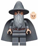 LEGO Gandalf čarodejník + zbraňová palica hnedá figúrka dim001