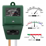 Merač kyslosti PÔDY 3v1 ZEMNÝ PH METER TESTER