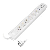 Prepäťová lišta 6x2P+Z 2xUSB schuko