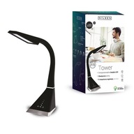 Stolná LED lampa Tower Nilsen, čierna