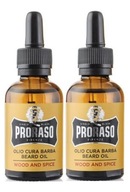 2x PRORASO olej na fúzy hydratuje, upokojuje podráždenia, drevo a korenie 30 ml