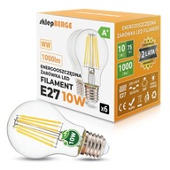 6x LED žiarovka E27 10W dekoračné Edison vlákno