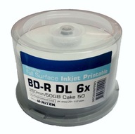 Disky Blu-Ray BD-R 50 GB x6 RITEK TRAXDATA NA TLAČ torty 10 Professional