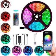 RGB LED pásik 5m Vodotesný s diaľkovým ovládaním a aplikáciou