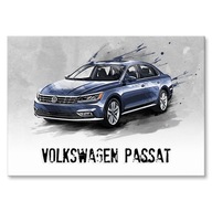 DARČEKOVÝ PLACHT VINTAGE PLAGÁT AUTO VW PASSAT