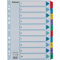 Kartónové prepážky MYLAR A4 1-10 biele 100161 ES