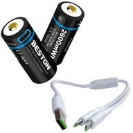 2x CR123a 3,7v 700mah micro USB batéria + kábel