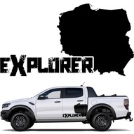 2x NÁLEPKA POLAND EXPLORER Mapa pre JEEP 80x44