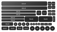 Ochranné nálepky karbónová fólia na bicykle, 40 ks
