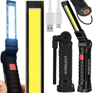 LED COB USB DIELENSKÁ LAMPA VÝKONNÁ LAMPA + HÁČKOVÁ MAGNETOVÁ BATÉRIA