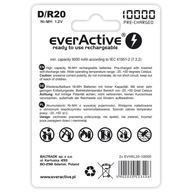 everActive R20/D Ni-MH batérie 10000mAh 2 ks