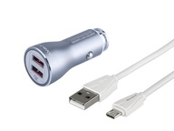 NABÍJAČKA MAWAY 12/24V 2X USB MAX 4,2A + MICRO USB