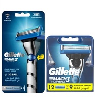 Gillette Mach3 Turbo 14 nožov / čepele + žiletka - ako darček