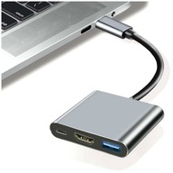 ROZBOČOVACÍ ADAPTÉR HDMI TYP-C PRE MACBOOK AIR PRO 13 14 15 16 M1 M2 M3