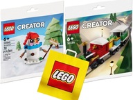 LEGO 30645 CREATOR SNEHULIAK + 30584 VIANOČNÝ VLAK + TAŠKA a KATALÓG