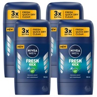 NIVEA MEN Fresh Kick pánsky antiperspirant tyčinka pod pazuchu 48h 50ml x4