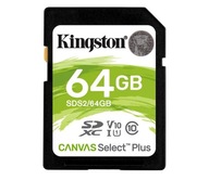 Kingston 64GB Canvas Select Plus rýchlosť čítania 100 MB/s