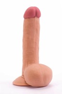 HRUBÝ DILDO PENIS VEĽKÉ SEMENNÍKY SILNÁ PRÍSAVKA LOVETOY 19,5 cm