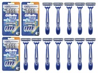 GILLETTE BLUE 3 COMFORT COMFORTGEL 3 BADES 12 ks jednorazových holiacich strojčekov