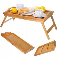 Skladací raňajkový stolík s podnosom