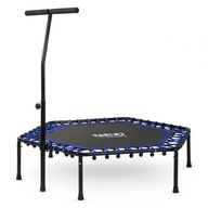 Fitness trampolína Neo-Sport s rukoväťou 127 cm - šesťhranná modrá