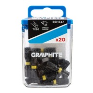 GRAPHITE Bits rázové bity TORX TX30 25mm 20 ks