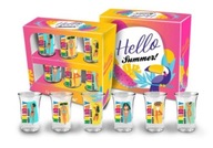 HELLO SUMMER - sada 6ks pohárov Junior 35 ml