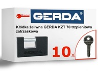 Visiaci zámok proti vlámaniu GERDA KZT70 pin 10 kľúč