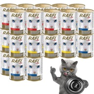 RAFI Cat mokré krmivo pre mačky, mix príchutí, kompletná konzerva, 24 x 415g