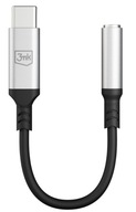 USB-C audio adaptér - Jack 3,5 mm 3mk DAC Black