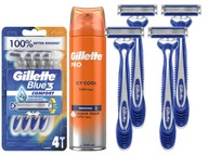 GILLETTE BLUE 3 JEDNORÁZOVÉ ŽIELKY 3 4 KUS + PENA NA HOLENIE 250ml