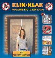 MAGNETICKÁ SIEŤ NA KOMÁRY 100/90/80 x 220/210 ČIERNA