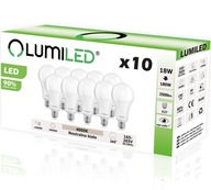 10x LED žiarovka E27 18W 150W 2500lm 4000K LUMILED