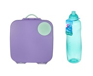 Lunchbox B.Box Lilac + fľaša Helix Sistema TURQUOISE