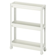 IKEA VESKEN polica na vozík biela 54x18x71