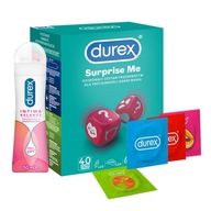 DUREX kondómy 40 Intímny gél Surprise Me