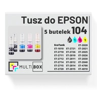 5x NOVÝ atrament 104 pre EPSON ET-1810 ET-2711 ET-2710 ET2721 ET2810 ET2814