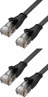 Plochý sieťový kábel UTP Ethernet Cat.6 3m x2