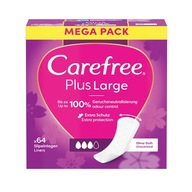 CAREFREE Plus Veľké hygienické vložky Light Scent 64 ks