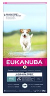 Eukanuba bez obilnín pre dospelých S/M oceánska ryba 12 kg