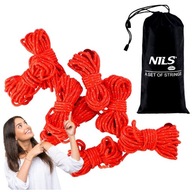 Stanové viazacie laná Nylon Viditeľný Paracord Sada 8 ks 415CM