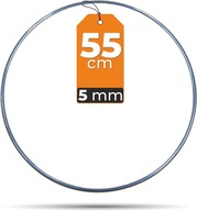 Kovový kruh STRIEBORNÝ makramé 55cm 5mm HRUBÝ DRÔT