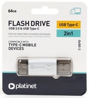 Platinet PENDRIVE 64GB USB 3.0 + konektor Type-C