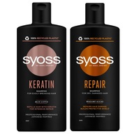 Syoss Keratin and Repair šampón na vlasy 2 x 440 ml